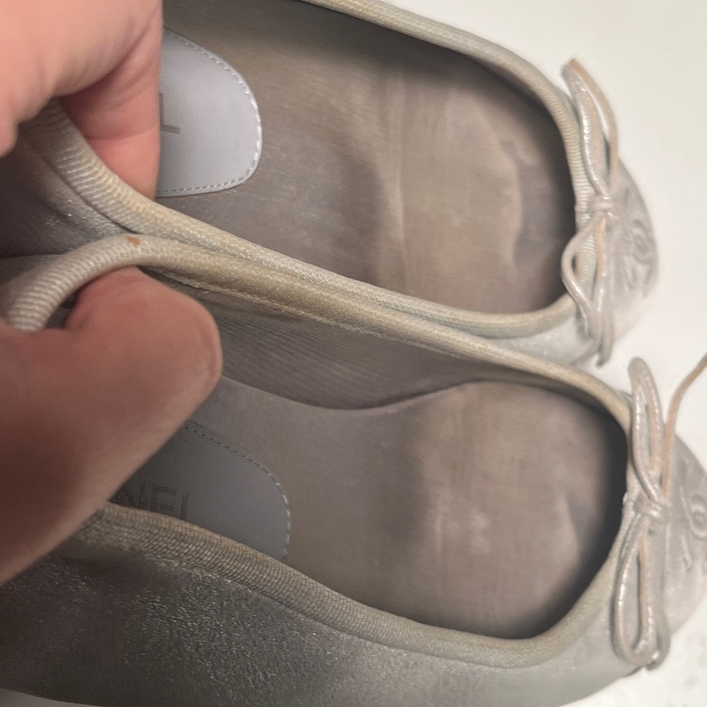 CHANEL Metallic Silver Loafers - Picture 12 of 14